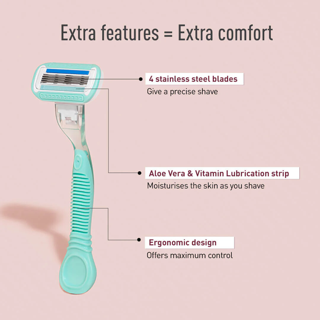 4 Blade Resuable Cartridge Razor (Pack of 1) - Image 4