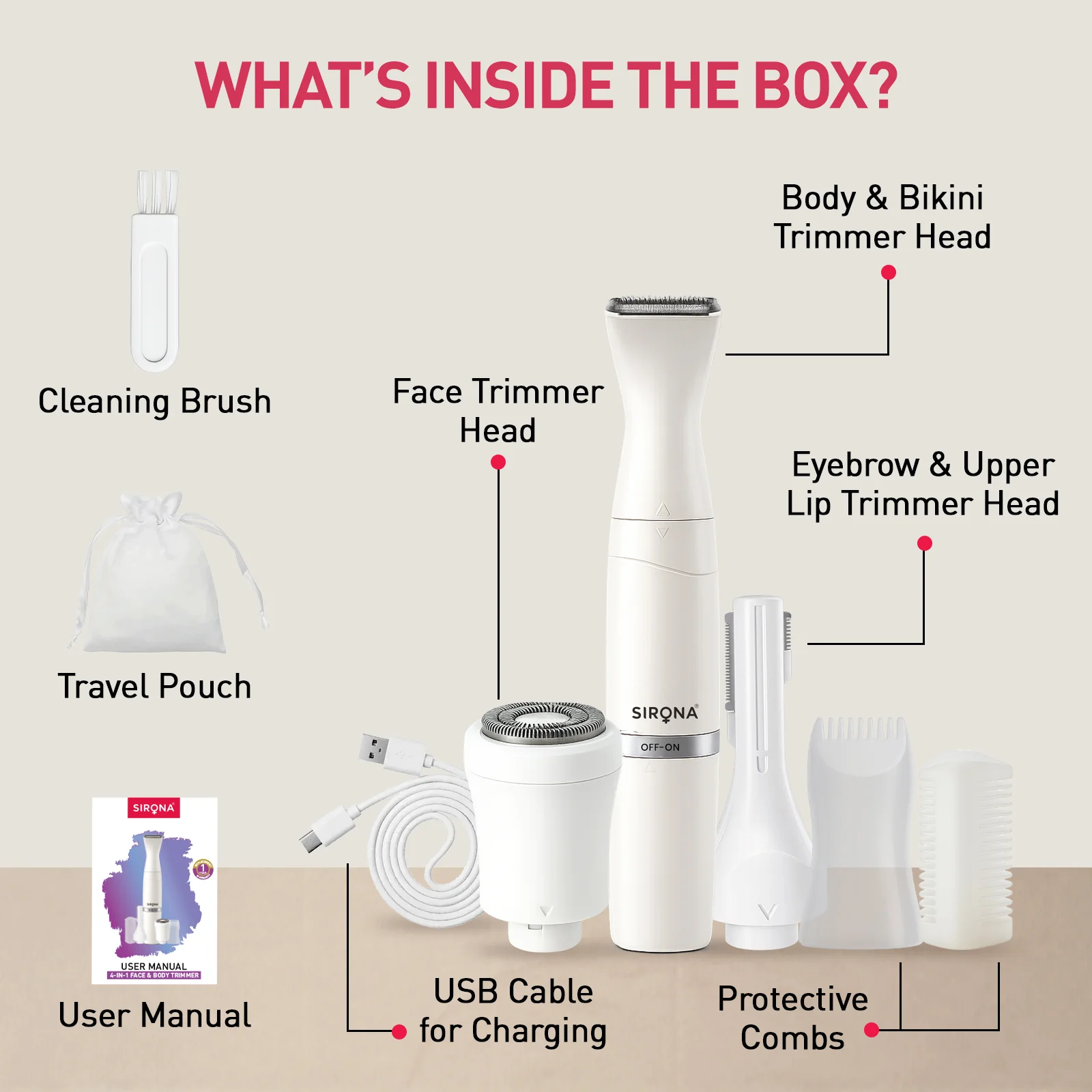 4-in-1 Face & Body Trimmer for Women - Image 7