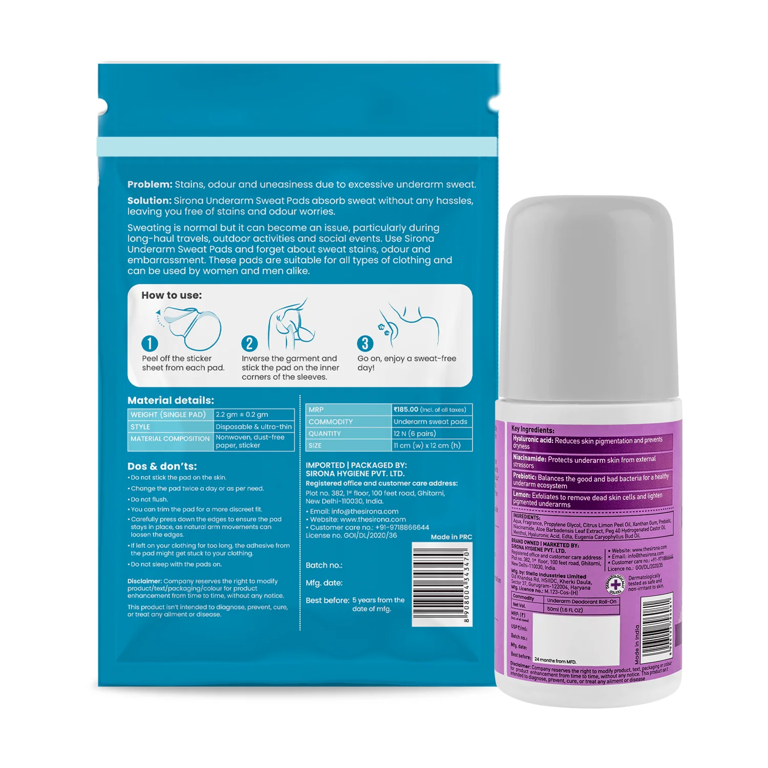 Underarm Roll On & Sweat Pads Duo - Image 10