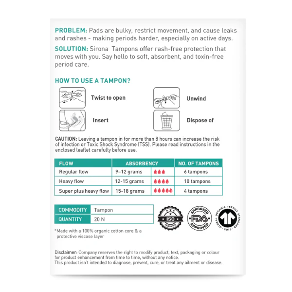 Mixed Flow Tampons (Pack of 20) - Image 3