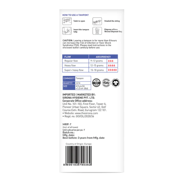 Regular Flow Tampons (Pack Of 12) - Image 8