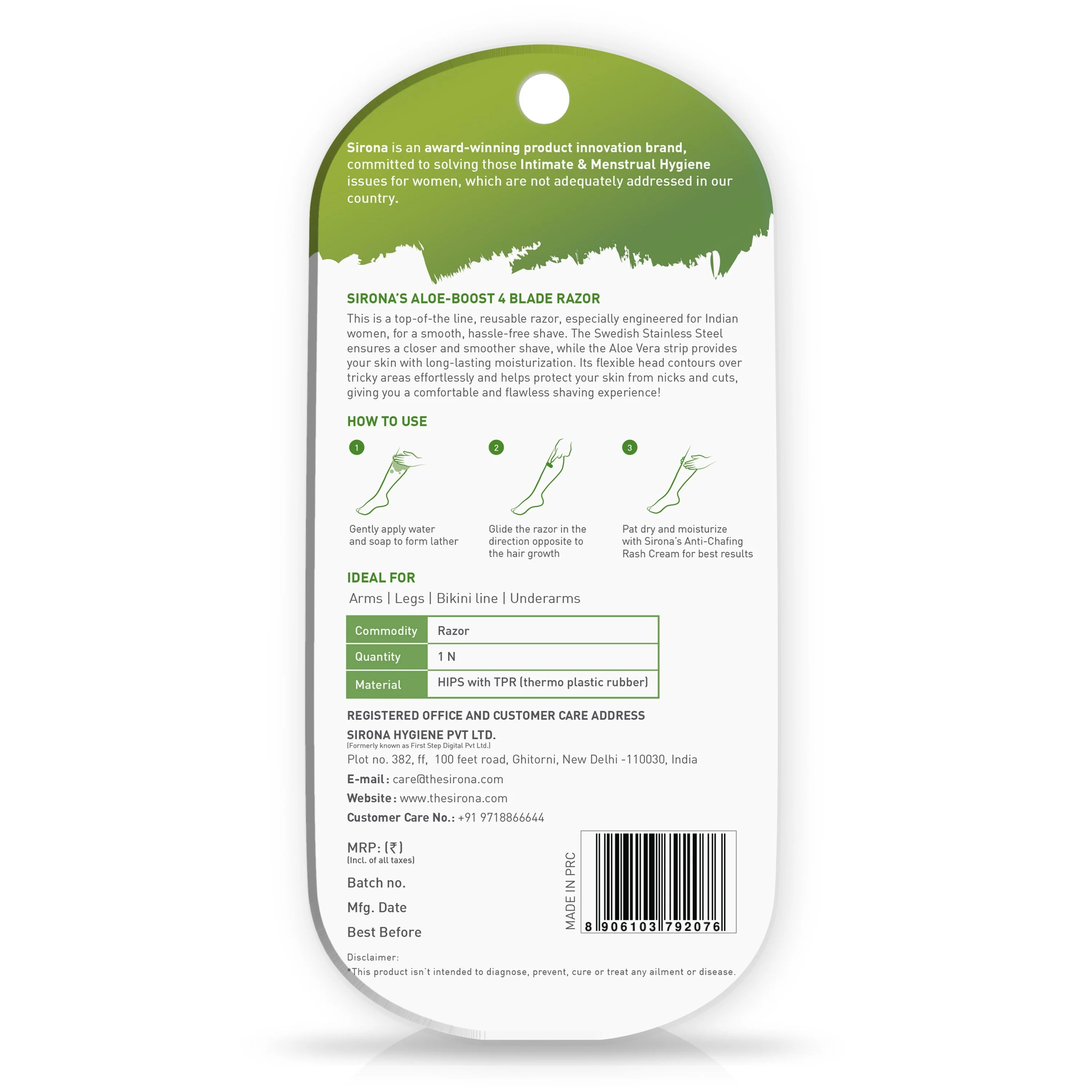 Aloe Boost Reusable Razor (Pack of 1) - Image 11