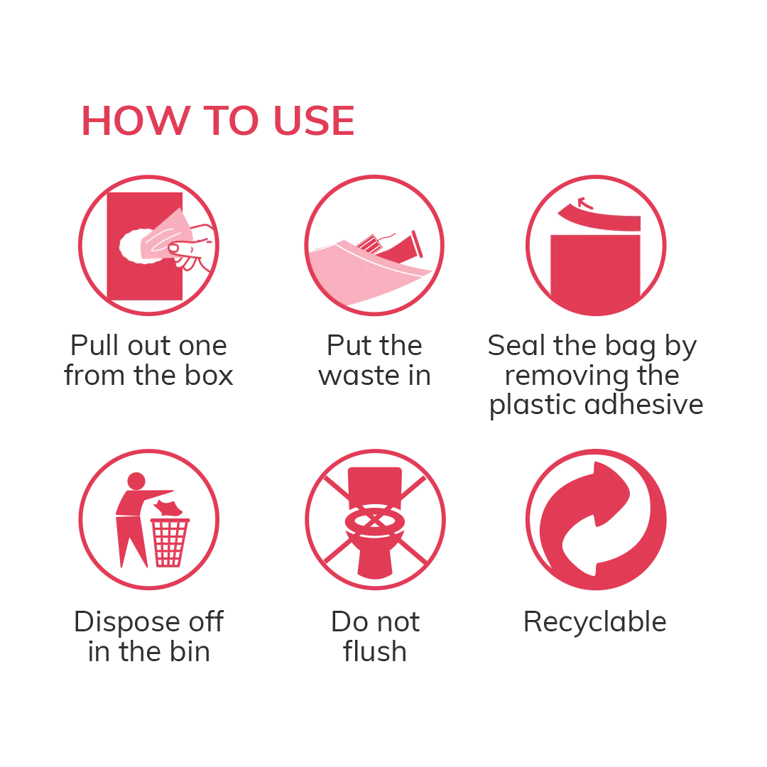 Condoms and Tampons Disposable Bags (1 Pack of 50 Bags) - Image 3