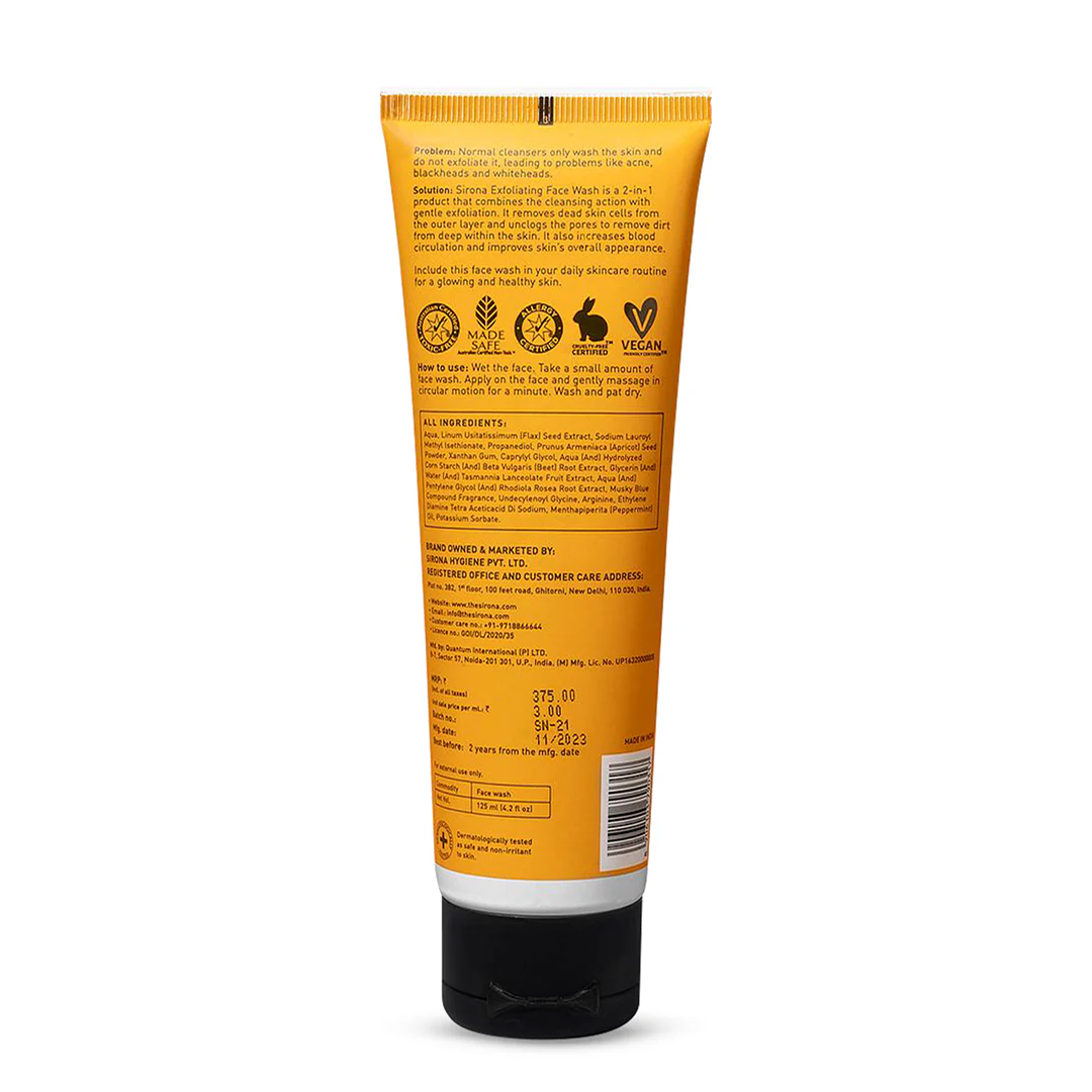 Exfoliating Face Wash (1 Pack of 125 ml) - Image 8
