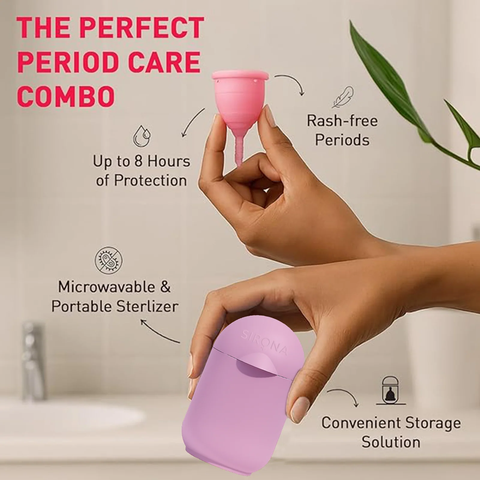 Menstrual Cup with Microwaveable Sterilizer - Image 11