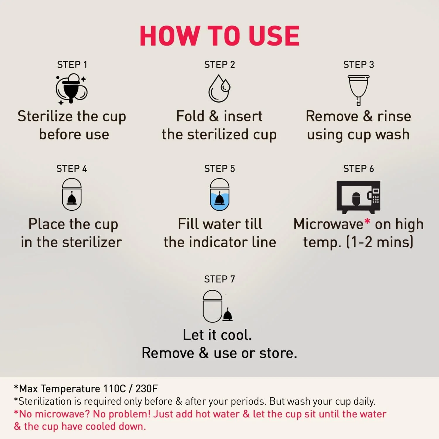 Menstrual Cup with Microwaveable Sterilizer - Image 16