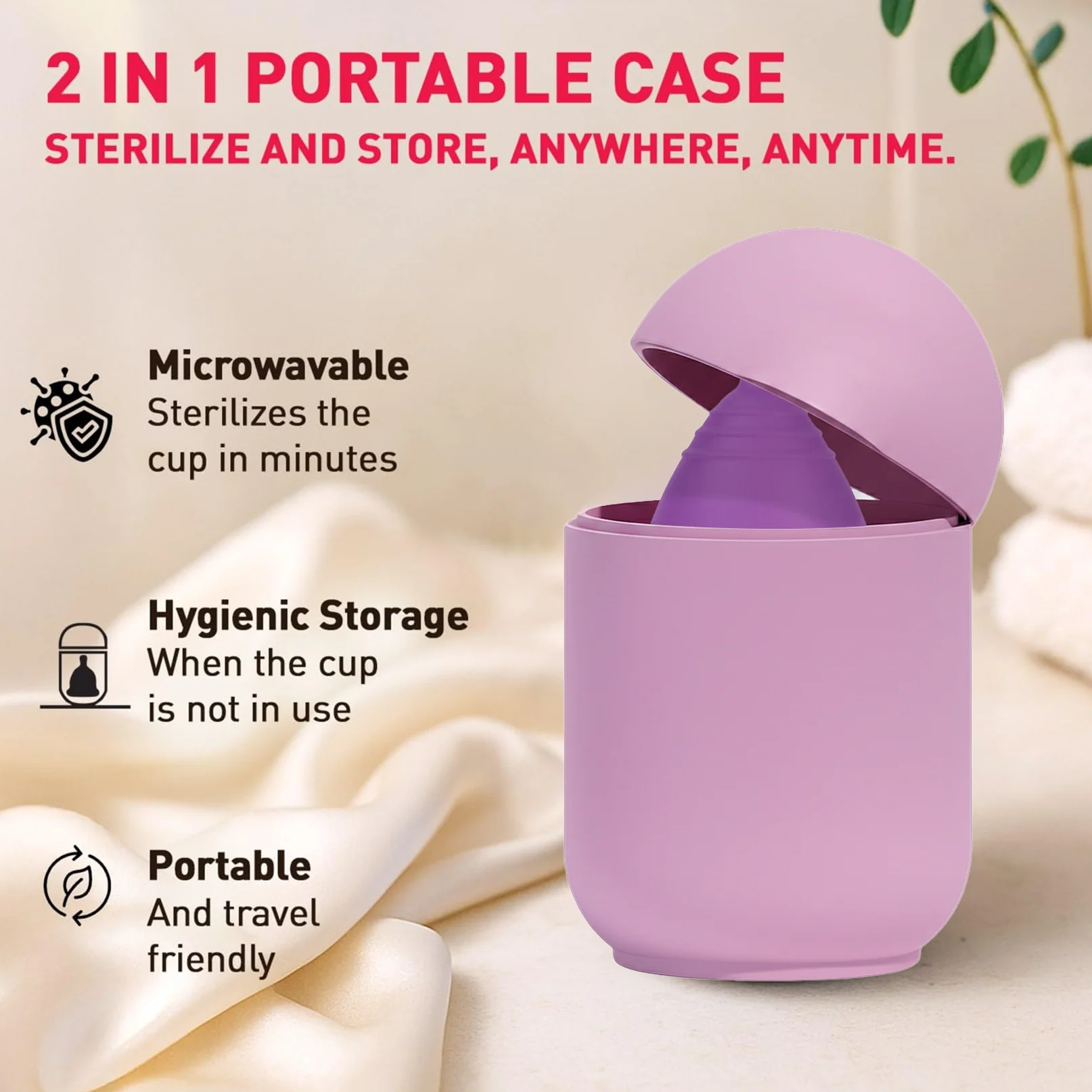 Menstrual Cup with Microwaveable Sterilizer - Image 22