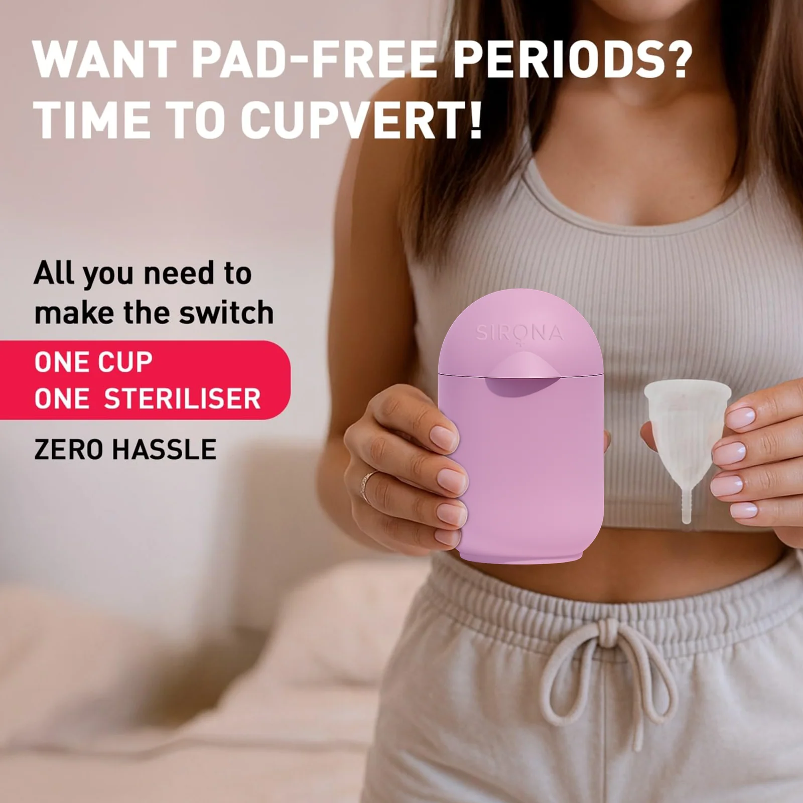 Menstrual Cup with Microwaveable Sterilizer - Image 5