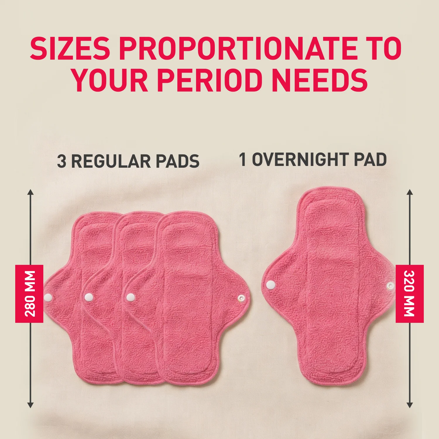 Reusable Sanitary Pads (1 Pack of 4 Pads) - Image 6
